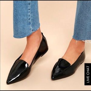 Lu Lu Black pointed flats/ loafers
